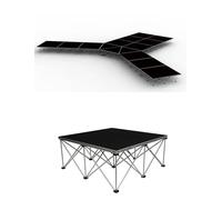 Piattaforma for palco pieghevole, design modulare facile da collegare for eventi al chiuso e all'aperto, palco portatile for spettacoli for matrimoni e discorsi.(100x100x40cm)