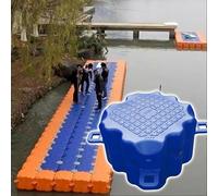 Piattaforma Galleggiante Ad Alta capacità di Carico per Cabine Galleggianti Fasi dell'Acqua Kit Pontile Galleggiante Portatile per Lago Pontile Galleggiante Antiscivolo in HDPE,Blu,L