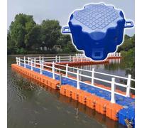Piattaforma Galleggiante Ad Alta capacità di Carico per Cabine Galleggianti Kit Pontile Galleggiante Portatile per Lago Pontile Galleggiante Antiscivolo per Cabine d'Acqua,Blu,S