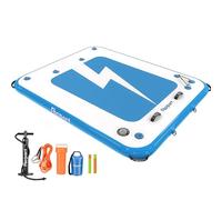 Piattaforma galleggiante gonfiabile bacino, Galleggiante Dock per piscina lago della spiaggia, piattaforma gonfiabile nuoto Multi-Person con pompa dell'aria e borsa di trasporto