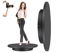 Piattaforma girevole elettrica per la fotografia, 90/180/360 gradi regolabile motorizzata Stand rotante Tavolo di visualizzazione per video dal vivo Piattaforma girevole automatica ,Black-60cm