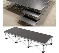 Piattaforma/gradino portatile pieghevole da 122 cm, sistema modulare in alluminio per piattaforme da palco per eventi, per cantanti/esibizioni musicali(Rectangle,H 31.5in/80cm)