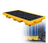 Piattaforma impilabile di contenimento delle fuoriuscite con i carrelli elevatori Base della prova della perdita di progettazione modulare ideale per i magazzini e le fabbriche industriali di par