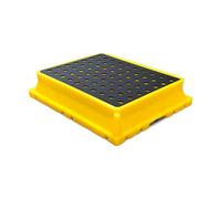 Piattaforma Industriale impilabile per la Protezione da sversamenti - Pallet modulare drenabile con Base in polietilene a Tenuta stagna Rimovibile, Adatto per fusti di Petrolio, Georgia e AR