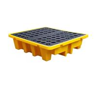 Piattaforma industriale modulare di contenimento delle fuoriuscite, vassoio per pallet in plastica resistente per la sicurezza e la protezione dell'ambiente, ideale per la gestione dei materiali
