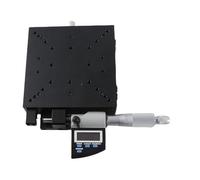 PIATTAFORMA MICROMETRICA VISUALIZZATORE DIGITALE 120X120MM 0.001MM STADIO DI TRASLAZIONE LINEARE LEGA DI ALLUMINIO OSSIDATA NERA FORTE CARICO PORTANTE PER MISURA DI PRECISIONE