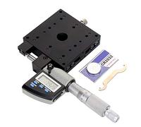 PIATTAFORMA MICROMETRICA VISUALIZZATORE DIGITALE 80X80MM 0.001MM STADIO DI TRASLAZIONE LINEARE LEGA DI ALLUMINIO OSSIDANTE NERA PER MISURA DI PRECISIONE