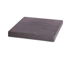 Piattaforma mobile per pentole Prosperplast in plastica quadrata con 4 ruote 29,2 x 29,2 x 4 cm colore antracite.