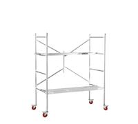 Piattaforma mobile per ponteggi Ponteggio pieghevole, piattaforma elevatrice ispessita, portatile, multifunzionale, mobile, con ruote, decorazione, scaffale(360-70-140cm)