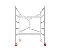 Piattaforma mobile per ponteggi Ponteggio pieghevole, piattaforma elevatrice ispessita, portatile, multifunzionale, mobile, con ruote, decorazione, scaffale(150-70-140cm)