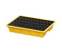 Piattaforma modulare a Prova di perdite, Pallet in plastica a Prova di perdite per fusti di Olio, Pallet Antiscivolo a Prova di perdite con Copertura a griglia, Pallet in polietilene Robusto