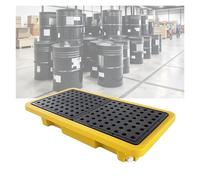 Piattaforma modulare di contenimento delle fuoriuscite con scarico, grata resistente per uso interno ed esterno, soluzione di prevenzione delle perdite per garage e luoghi di lavoro