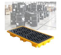 Piattaforma modulare di contenimento delle fuoriuscite con scarico, grata resistente per uso interno ed esterno, soluzione di prevenzione delle perdite per garage e luoghi di lavoro