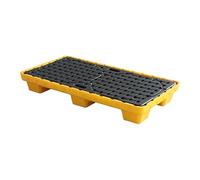 Piattaforma modulare di contenimento delle fuoriuscite del tamburo dell'olio industriale del supporto del piedistallo del vassoio della grata del pallet giallo 1PCS 49.2x25.6x5.9 IN soluzione