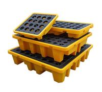 Piattaforma modulare di contenimento delle fuoriuscite per tamburi - Vassoio essenziale per la prevenzione delle perdite per la sicurezza sul posto di lavoro e le soluzioni di controllo delle