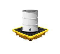 Piattaforma modulare di contenimento delle fuoriuscite, vassoio di contenimento delle fuoriuscite di serbatoi di petrolio industriali con griglia, pallet anti-perdita, soluzione di controllo delle fu