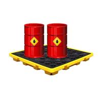 Piattaforma modulare di Controllo del Troppo Pieno con Scarico e interfaccia per Carrello elevatore, Adatta per Applicazioni industriali Pesanti, Resistente agli Agenti chimici, Facile da mo