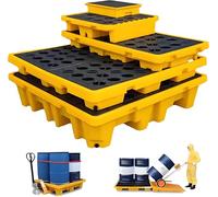 Piattaforma modulare impilabile per Il contenimento di sversamenti di Petrolio, per la Gestione e Lo stoccaggio sicuri di fuoriuscite di Petrolio (33,5 x 33,5 x 5,5 cm).