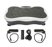 Piattaforma oscillante e vibrante di fitness, piastra vibrante 3D con 2 bande di resistenza, piattaforma oscillante, 5 modalità di programmazione, attrezzatura da palestra con schermo LCD/bianco e