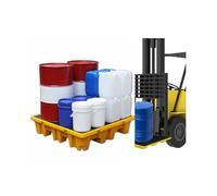 Piattaforma per la Gestione delle fuoriuscite di Petrolio, Vassoio Portatile in polietilene a Prova di perdite con griglia Antiscivolo per Una Pulizia Rapida e la conformità Ambientale - sol