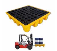 Piattaforma per la Raccolta di fuoriuscite di Olio, Vassoio modulare impilabile per fusti usati e Laboratorio - a Tenuta stagna, smontabile, 130x68x30 cm, Ideale per Lo stoccaggio Sicuro e i