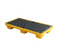 Piattaforma per la Raccolta di fuoriuscite di Petrolio, Vassoio modulare impilabile per Il contenimento di fuoriuscite di Petrolio, Pallet Industriale in polietilene con griglia Piatta per l