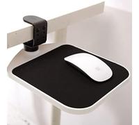 Piattaforma per mouse sotto la scrivania/tappetino per mouse con clip rotante di 360 gradi, attacco ergonomico per vassoio per mouse, tappetino per mouse da ufficio, vassoio per mouse estrai