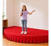 Piattaforma Per Palcoscenico Piccola, Generico Pedane Per Coro, Mini Piat | Per Esibizioni Al Chiuso, Ideale Per Bambini Ed Eventi Di Discorso(Red-b,150cm/59in)