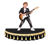 Piattaforma per palcoscenico piccola, Palcoscenico per bambini | Palco per bambini con grembiule, elevata capacità di carico, per ospitare discorsi e canti in pubblico(Black,59x29.5in)