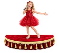 Piattaforma per palcoscenico piccola, Palcoscenico per bambini | Palco per bambini con grembiule, elevata capacità di carico, per ospitare discorsi e canti in pubblico(Red,59x29.5in)