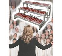 Piattaforma per scale corali per alzate del coro, stand di musica da concerto, spettacoli teatrali podio, posti a sedere pubblici commerciali gradini