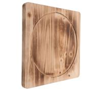 Piattaforma per Stufa Fuoco in Legno, Khaki, Antiscivolo, Termoresistente | Base Separabile, Effetto Naturale, per Barbecue e Patio, Supporto Stabile