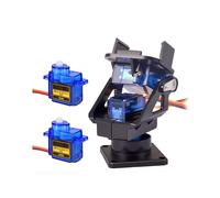 Piattaforma per Telecamera MG90s/SG90, Supporto per Telecamera FPV 20G, Gimbal A Doppio Asse con Servomotori, Telecamera 28x28mm con Due