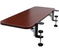 Piattaforma per vassoio in legno extra larga da 65 cm 80 cm, vassoio per tastiera prolunga da scrivania pieghevole a 90 ° per ufficio domestico, supporto da tavolo con morsetto per mensola b
