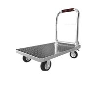 Piattaforma Pieghevole Carrello A Mano Con Pianale, A Spinta, Maniglia Pieghevole For Un Facile Trasporto E Stoccaggio, Resistente Carrello Utility