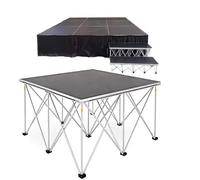 Piattaforma pieghevole portatile, resistente, antiscivolo, per eventi interni/esterni, concerti, matrimoni, spettacoli, 100 x 100 x 80 cm
