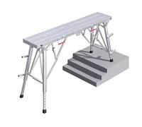 Piattaforma pieghevole robusta, banco lavoro altezza regolabile, gambe zincate, carico max 200 kg, design antiscivolo, facile stoccaggio per fai da te, pittura e riparazioni(L:160cm)