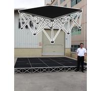 Piattaforma portatile da palcoscenico 3,3'x3,3' & 4'x4' sistema modulare pieghevole palcoscenico per matrimoni, eventi, tamburi e spettacoli (100 x 100 cm H 20 cm)