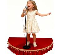 Piattaforma portatile in acciaio, semicerchio con battiscopa, ideale per auditor scolastico, concerti, ristoranti, bar, 100/120 cm