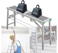 Piattaforma portatile multiuso pieghevole con scala, versatile impalcatura torre sgabello e panca per costruzioni e progetti fai da te.