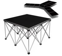Piattaforma portatile per eventi 3x3' 4x4', rialzo per palco collegabile con gambe pieghevoli per spettacoli in auditorium scolastici, concerti, bar(48x48x7.9in/122x122x20cm)