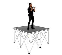 Piattaforma portatile, pieghevole, per concerti ed eventi scolastici, design modulare, 1 x 1 m, altezza 80 cm, compatto e facile da installare