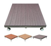 Piattaforma Rialzata Modulare, Pavimento Sopraelevato in Legno Composito | Piattaforma a Basso Profilo per Patio, Piedini Regolabili, Piastrelle per Patio, Giardino e Cortile(Mauve)