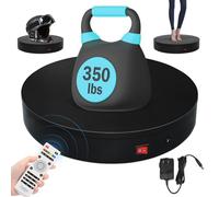 Piattaforma rotante da 32 cm, capacità 39,9-136,1 kg, base rotante motorizzata resistente, grande espositore rotante motorizzato, giradischi fotografico (12,5 pollici/nero/carico 136 kg)