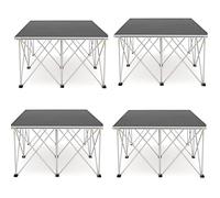 Piattaforma Scenica Modulare Portatile 2x2 M, 4 PCS 1x1 M Piccolo Palco Pieghevole Con A Incastro E Morsetto Laterale, Palcoscenico Quadrato Per Il Canto E La Danza(H80CM/31.5IN)