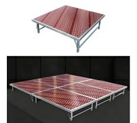 Piattaforma scenica pieghevole e portatile per eventi e spettacoli, piattaforma scenica resistente da 600 kg per spettacoli dal vivo, sgabello per batteria, relatori principali(150x100x30cm)