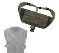 Piattaforma Tattica MOLLE, Imbracatura Toracica Universale Regolabile, Adatta per Entrambe Le Spalle, Compatibile con Gilet e Imbracature Pettorali per Airsoft Caccia e Attività Outdoor(Green)