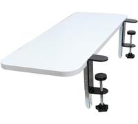 Piattaforma vassoio in legno extra largo da 65 cm 80 cm, vassoio per tastiera prolunga da scrivania pieghevole a 90 ° per ufficio domestico, supporto da tavolo con morsetto per ripiano bracc