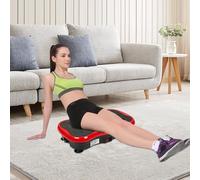 Piattaforma vibrante oscillante,Dispositivo Shaper con telecomando e fascia elastica,Allenamento Sport Fitness,99 Livelli di Velocità-Nero e Rosso