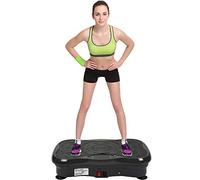 Piattaforma vibrante oscillante,Dispositivo Shaper con telecomando e fascia elastica,Allenamento Sport Fitness,99 Livelli di Velocità-Nero